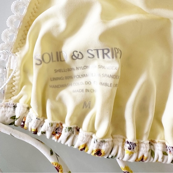 NWT Solid and Striped x Revolve The Parker Bikini Top Sunflower boho Medium - Picture 6 of 7